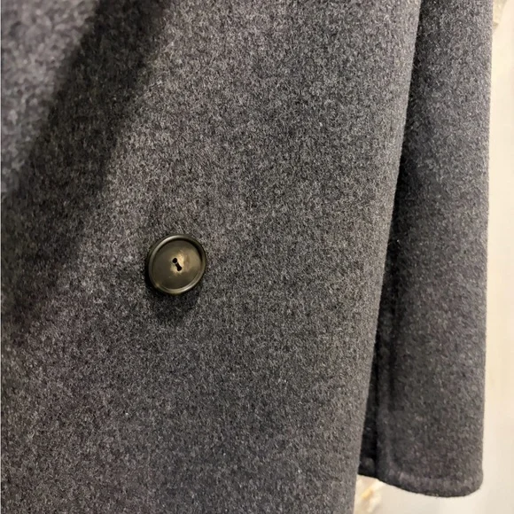 Vince Classic Wool Blend Straight Coat - Charcoal - Small - Picture 4 of 12